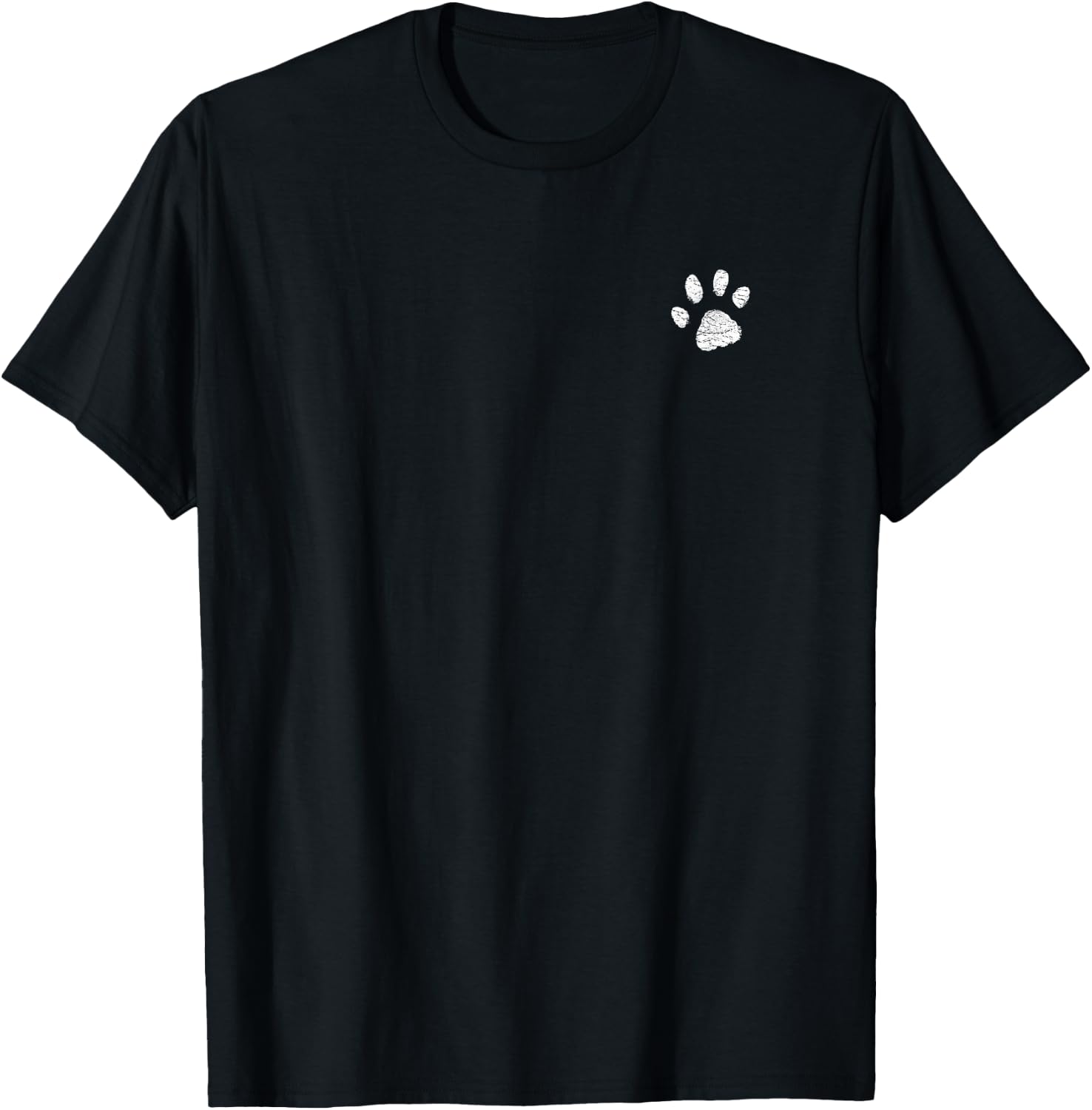 Dog Mom T Shirt | Left Chest Paw Print Women Men Dog Lover T-Shirt - T-Shirt | Black