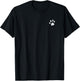 Dog Mom T Shirt | Left Chest Paw Print Women Men Dog Lover T-Shirt - T-Shirt | Black
