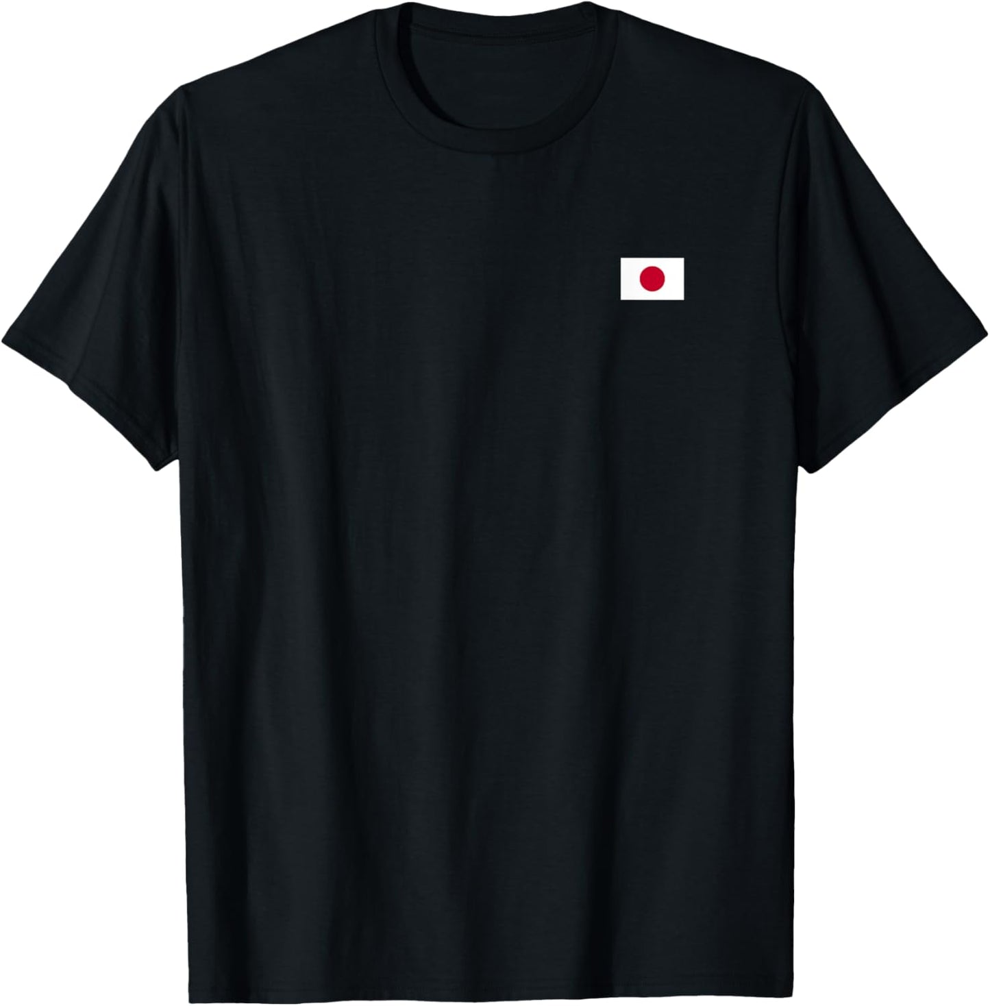 Japan Women Men Kids Left Chest Japanese Flag T-Shirt - T-Shirt | Black