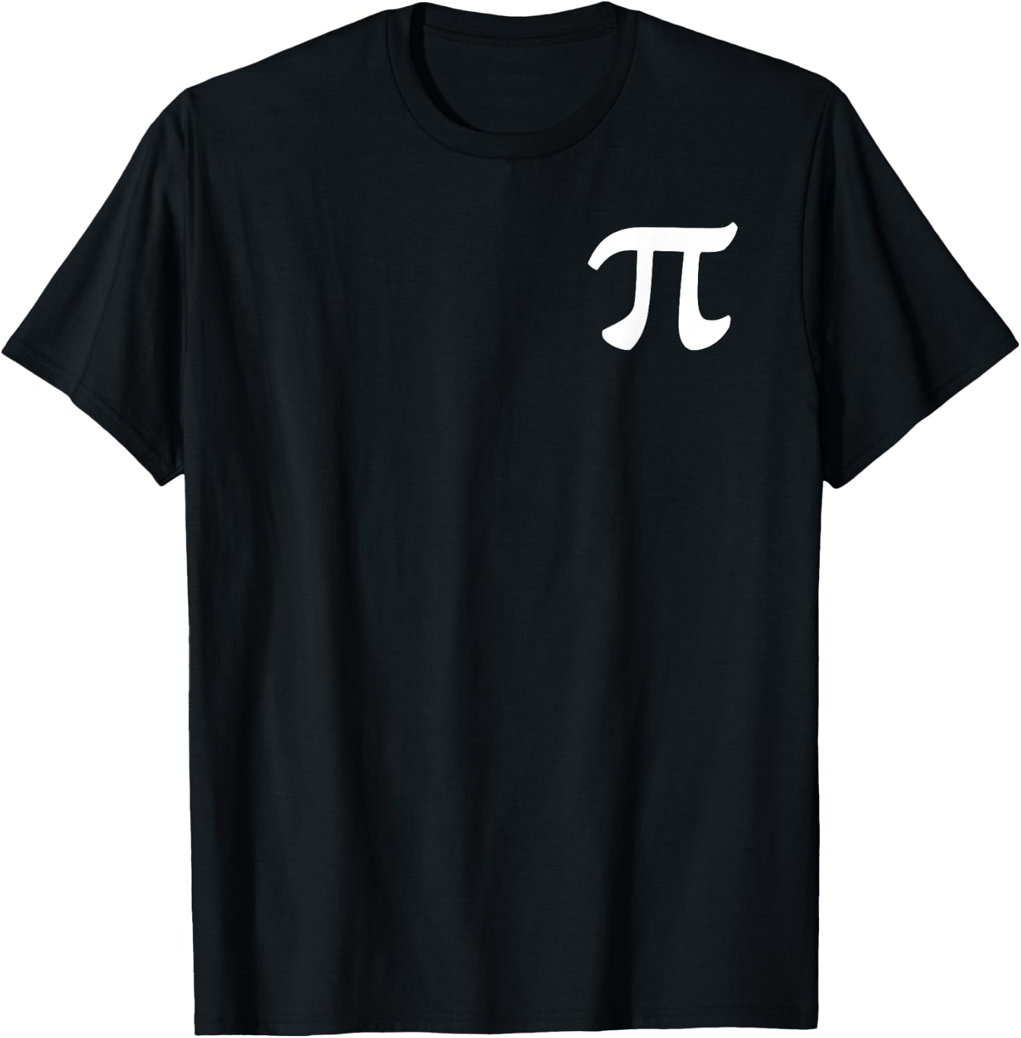 Pi Day Math Pi Symbol and 3.14 Numbers on the Back T-Shirt - T-Shirt | Black