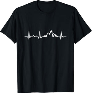 Mountain Heartbeat T-Shirt - T-Shirt | Black