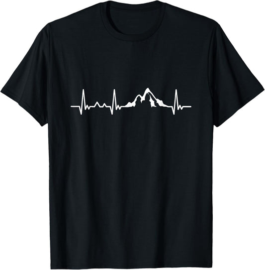 Mountain Heartbeat T-Shirt - T-Shirt | Black
