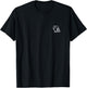 Bald Eagle Animal Badge Patch Line Art Outline Gift T-Shirt - T-Shirt | Black