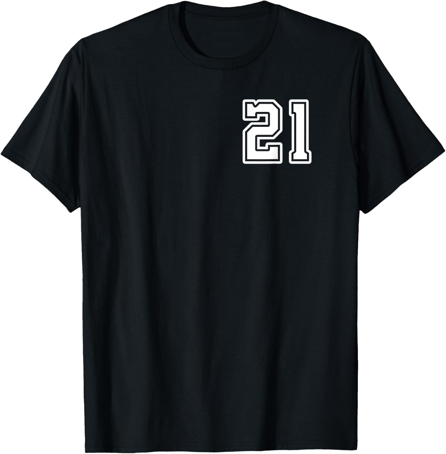 Number 21 Shirt #21 Player Sports Team Men Women Kids T-Shirt - T-Shirt | Black