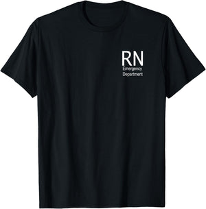 RN Registered Nurse Emergency Department T-Shirt - T-Shirt | Black