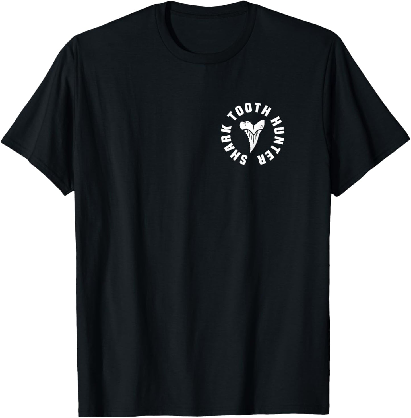 Shark Tooth Hunter Pocket Apparel Shark Tooth Hunting Lover T-Shirt - T-Shirt | Black