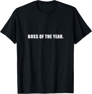 Boss of the Year Sarcastic Lady Boss Retro Coworker T-Shirt - T-Shirt | Black