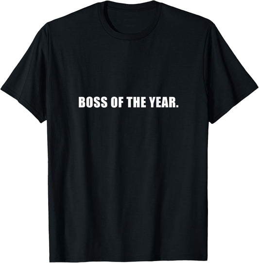 Boss of the Year Sarcastic Lady Boss Retro Coworker T-Shirt - T-Shirt | Black
