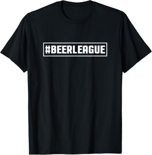 Beer League Hockey Hashtag funny Ice Hockey T-Shirt - T-Shirt | Black