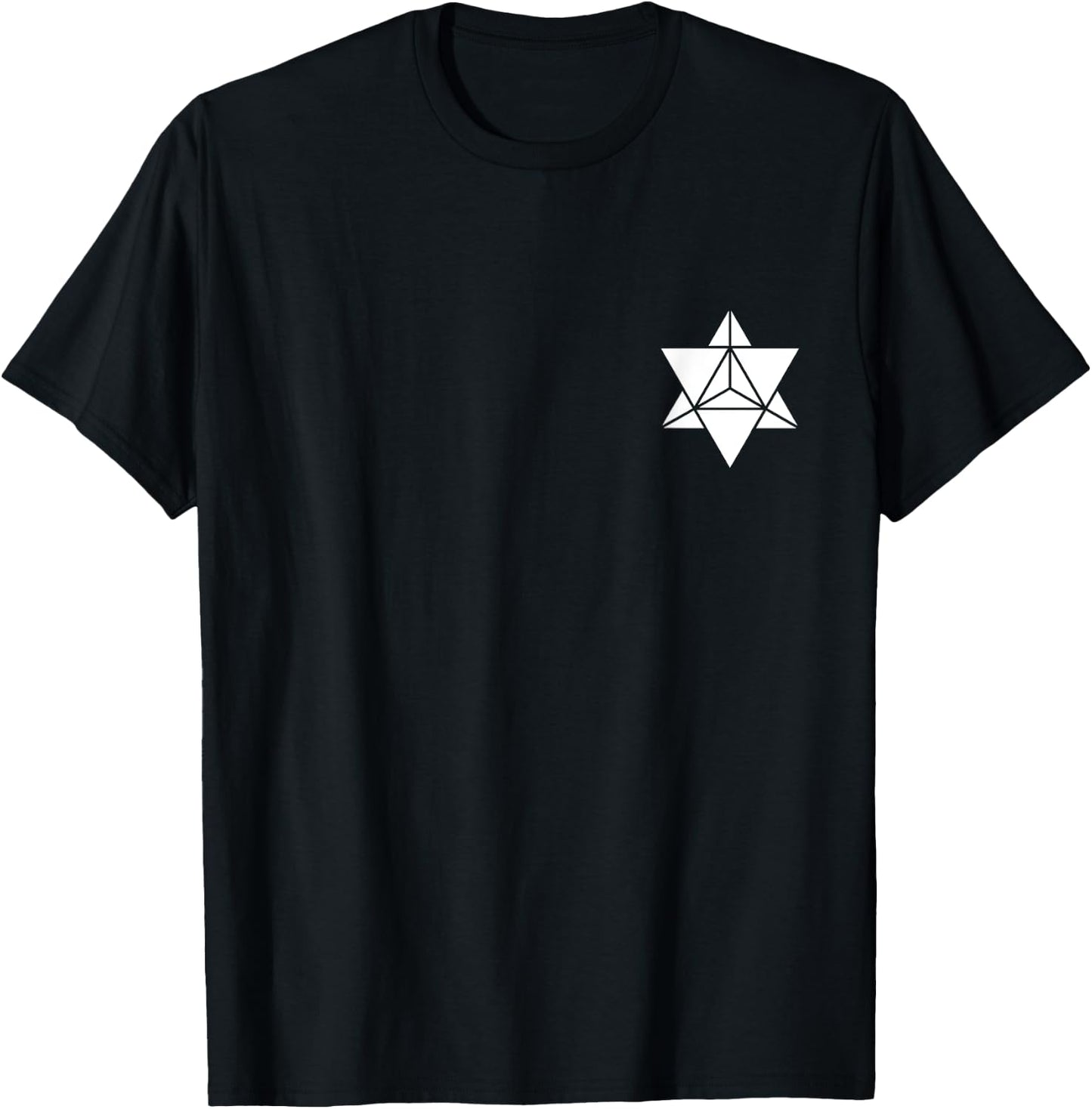 Merkaba Sacred Geometry Yoga Spirituality Meditation White T-Shirt - T-Shirt | Black