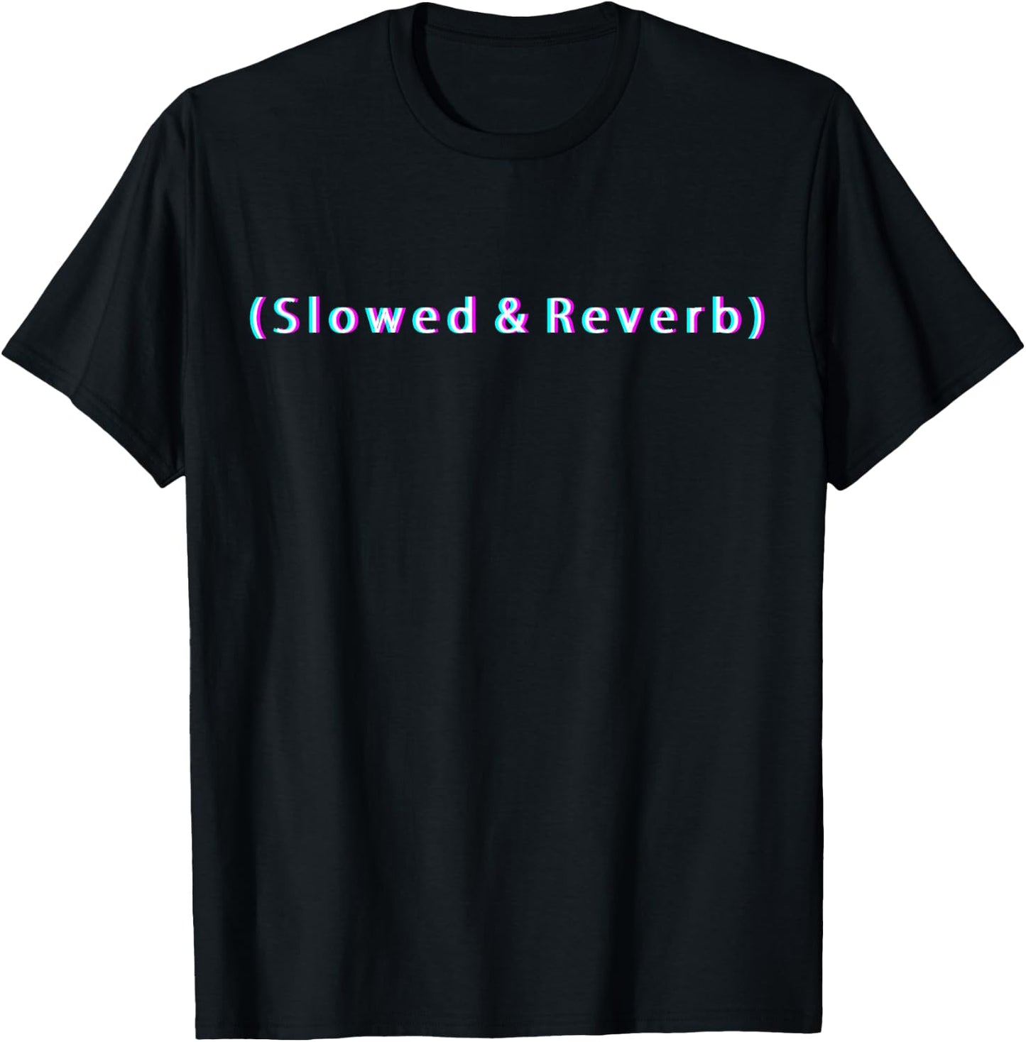 Slowed and Reverb Shirt Retro Vaporwave Trippy T-Shirt - T-Shirt | Black