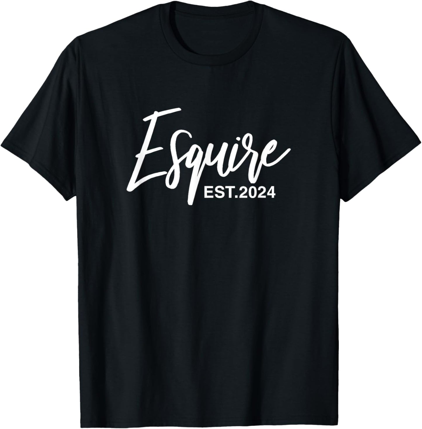 Esquire Est. 2024 Lawyer Law Student Graduation T-Shirt - T-Shirt | Black