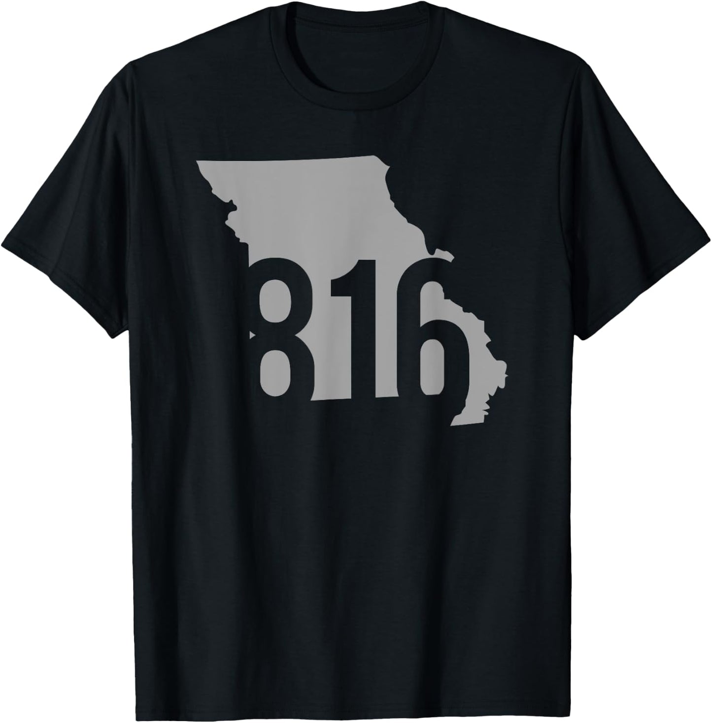 816 Area Code, Kansas City, St. Joseph, Independence, MO T-Shirt - T-Shirt | Black