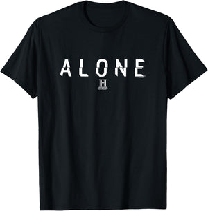 A&E Men's Classic Fit Black Short Sleeve Alone Logo T-Shirt - T-Shirt | Black