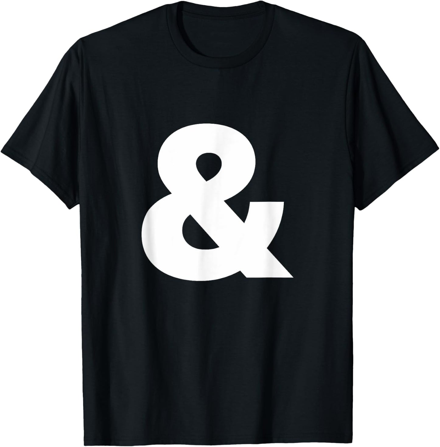 Helvetica Display Black (White) Italic Ampersand Logotype T-Shirt - T-Shirt | Black