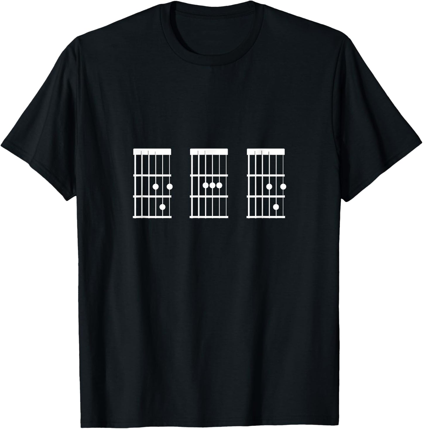 Guitarist Dad Gift Fathers Day D A D Chord Guitar T-Shirt - T-Shirt | Black