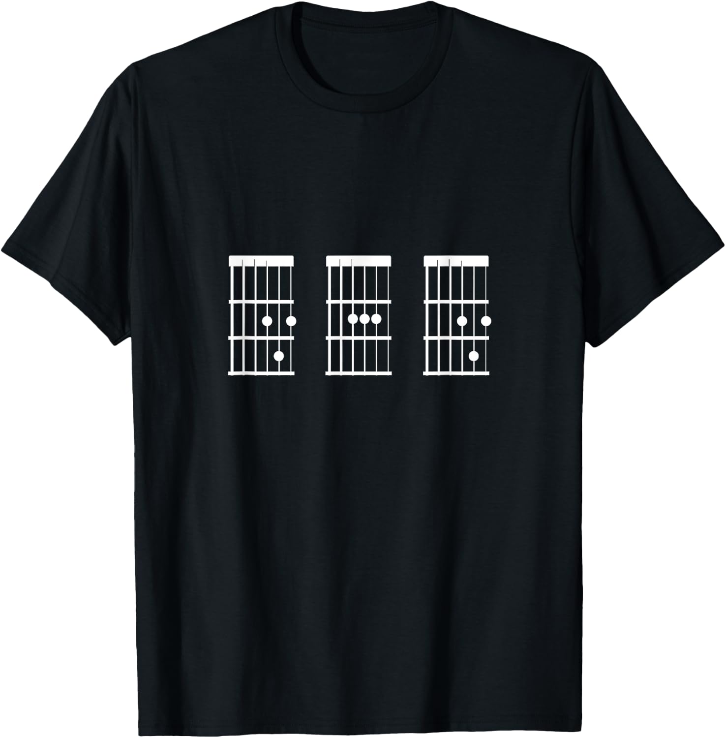 Guitarist Dad Gift Fathers Day D A D Chord Guitar T-Shirt - T-Shirt | Black