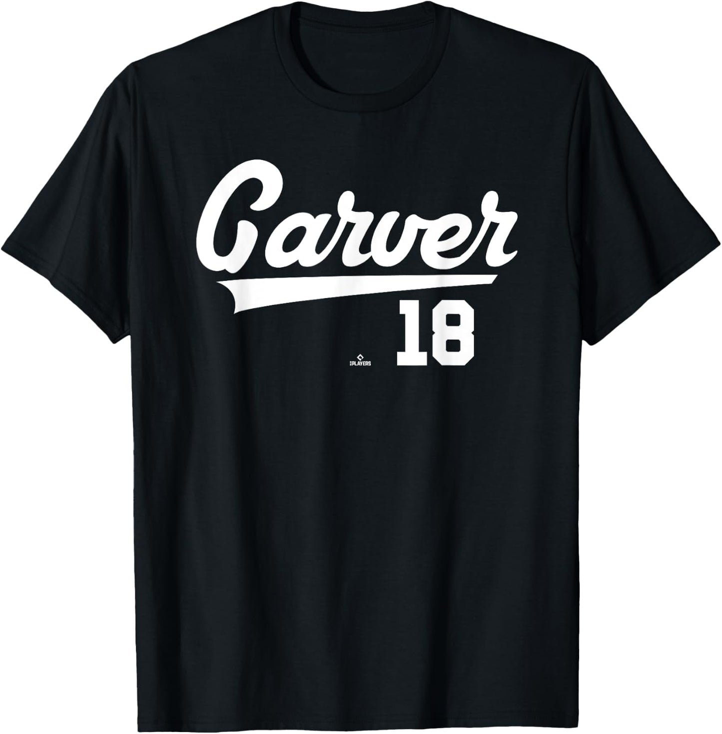 Player Name Swoosh Mitch Garver Seattle Baseball MLBPA T-Shirt - T-Shirt | Black