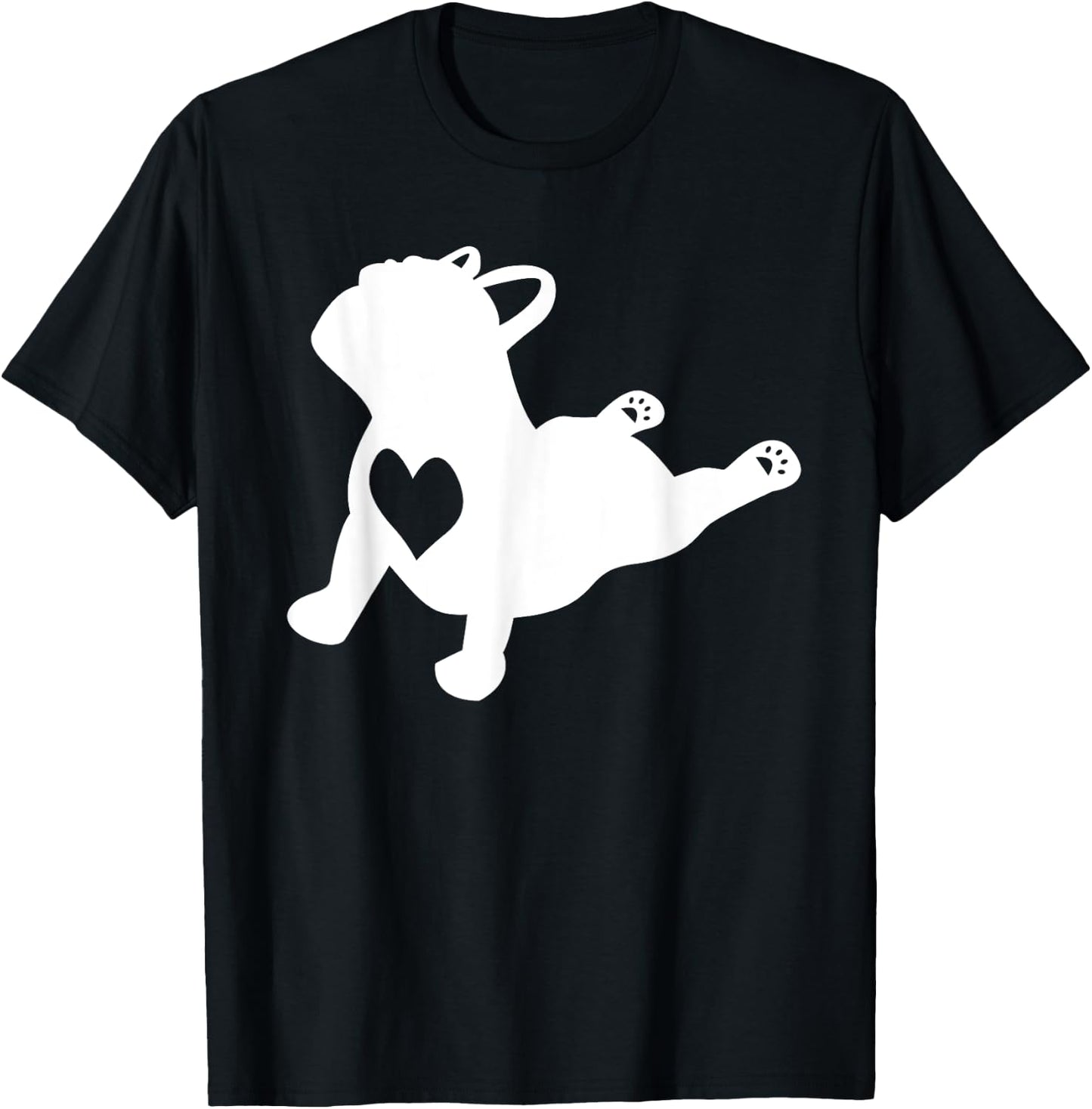 French bulldog yoga pose shirt with love heart frenchie gift Women Girls Kids T-Shirt - T-Shirt | Black