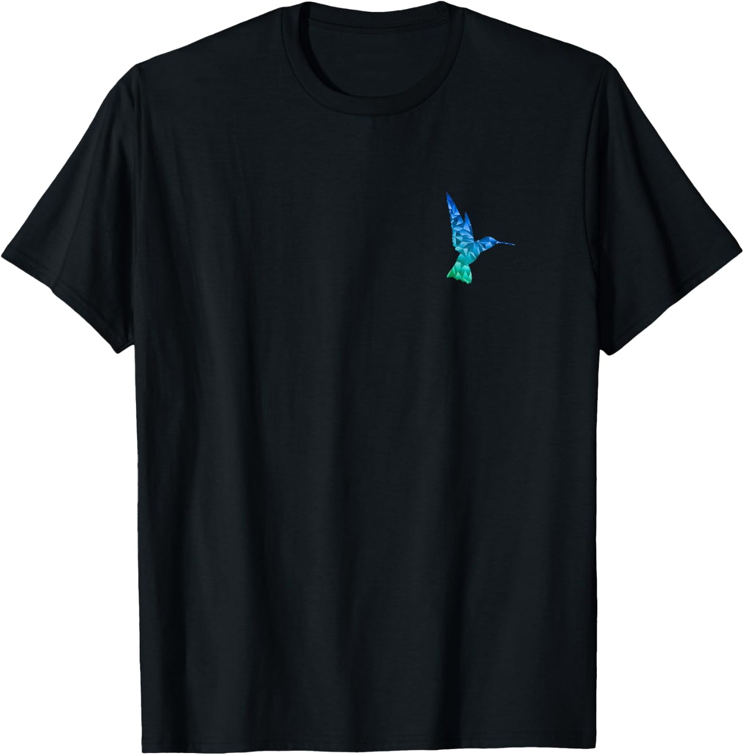 Hummingbird polygonal design symbol gift T-Shirt - T-Shirt | Black