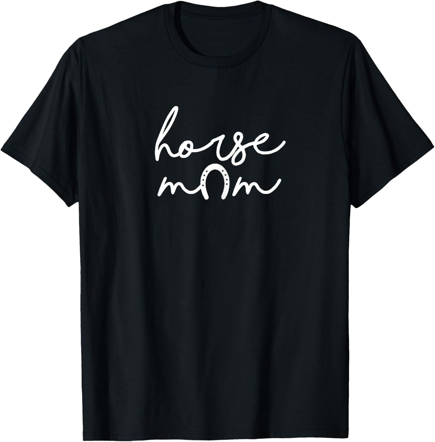Horse Mom Barn Mama Equestrian Horseback Riding Funny T-Shirt - T-Shirt | Black