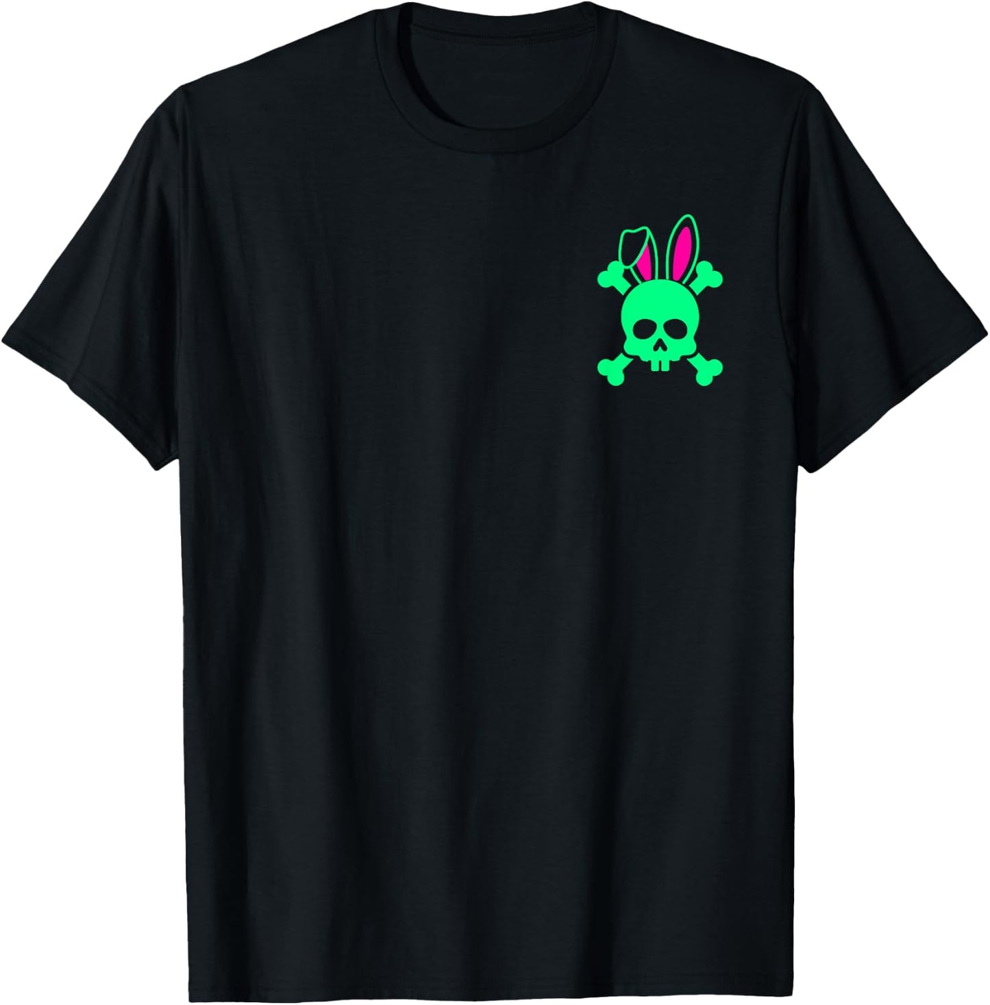 Funny Rabbit Pirate Skull With Crossbones T-Shirt - T-Shirt | Black