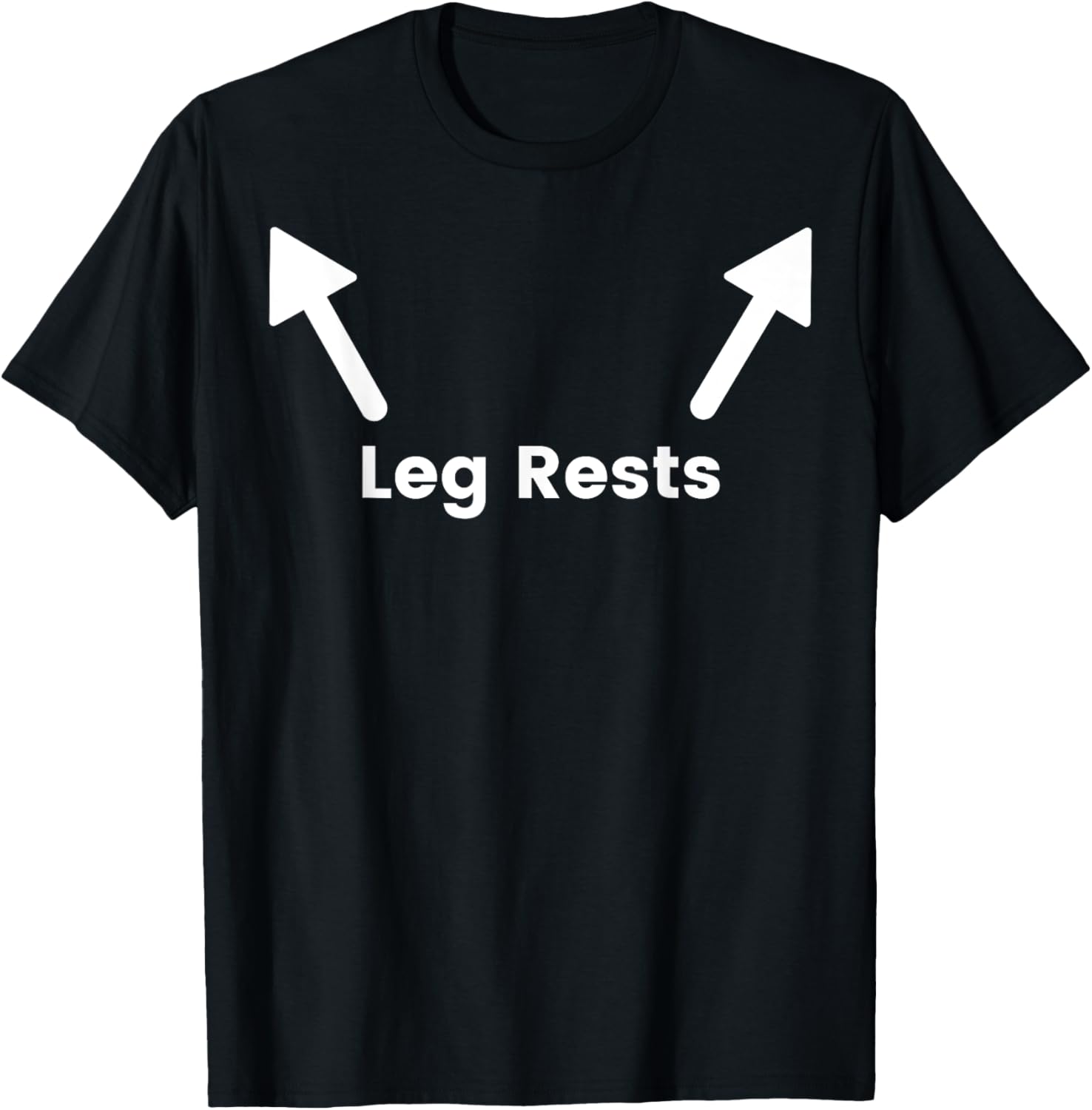 Leg rests funny shirt for funny people leg here T-Shirt - T-Shirt | Black