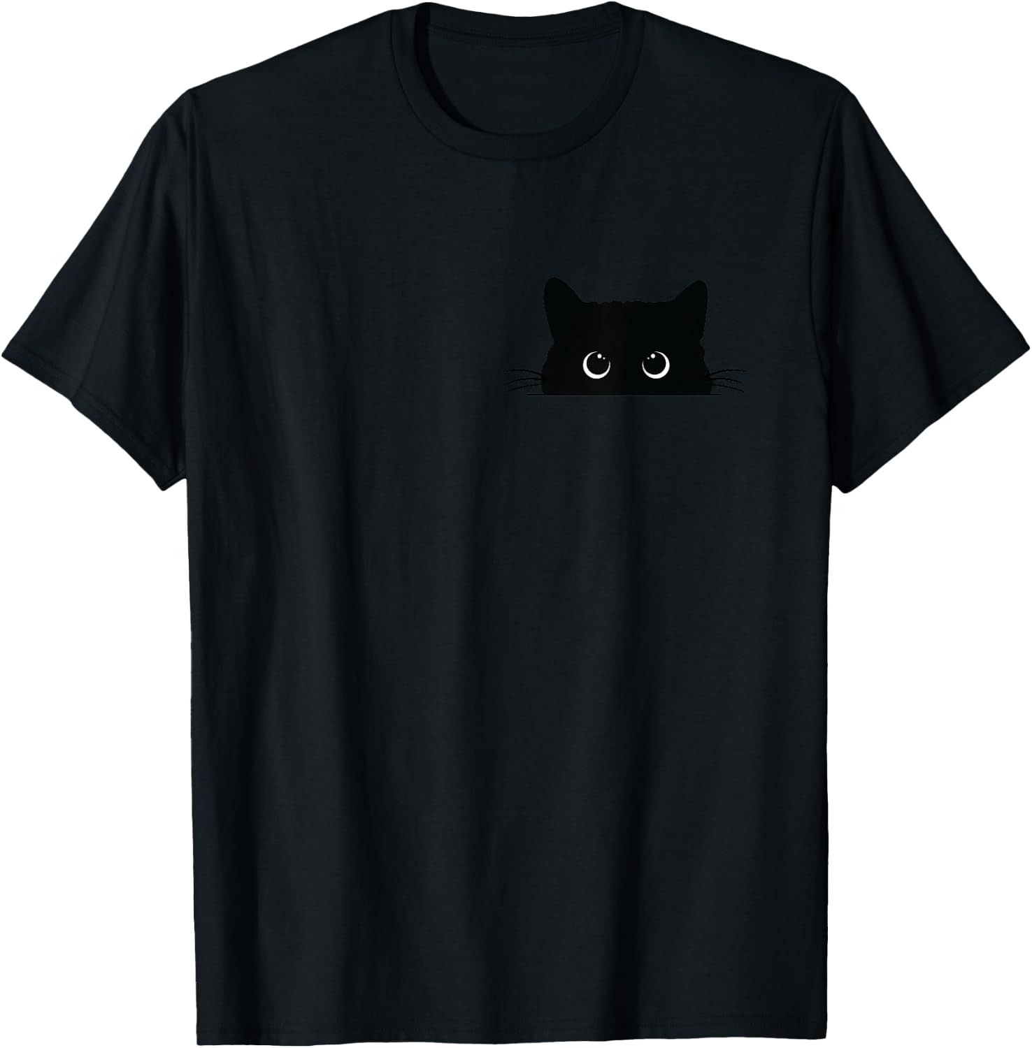 Cute Black Cat Peeking Halloween Spooky Season Fall Women T-Shirt - T-Shirt | Black