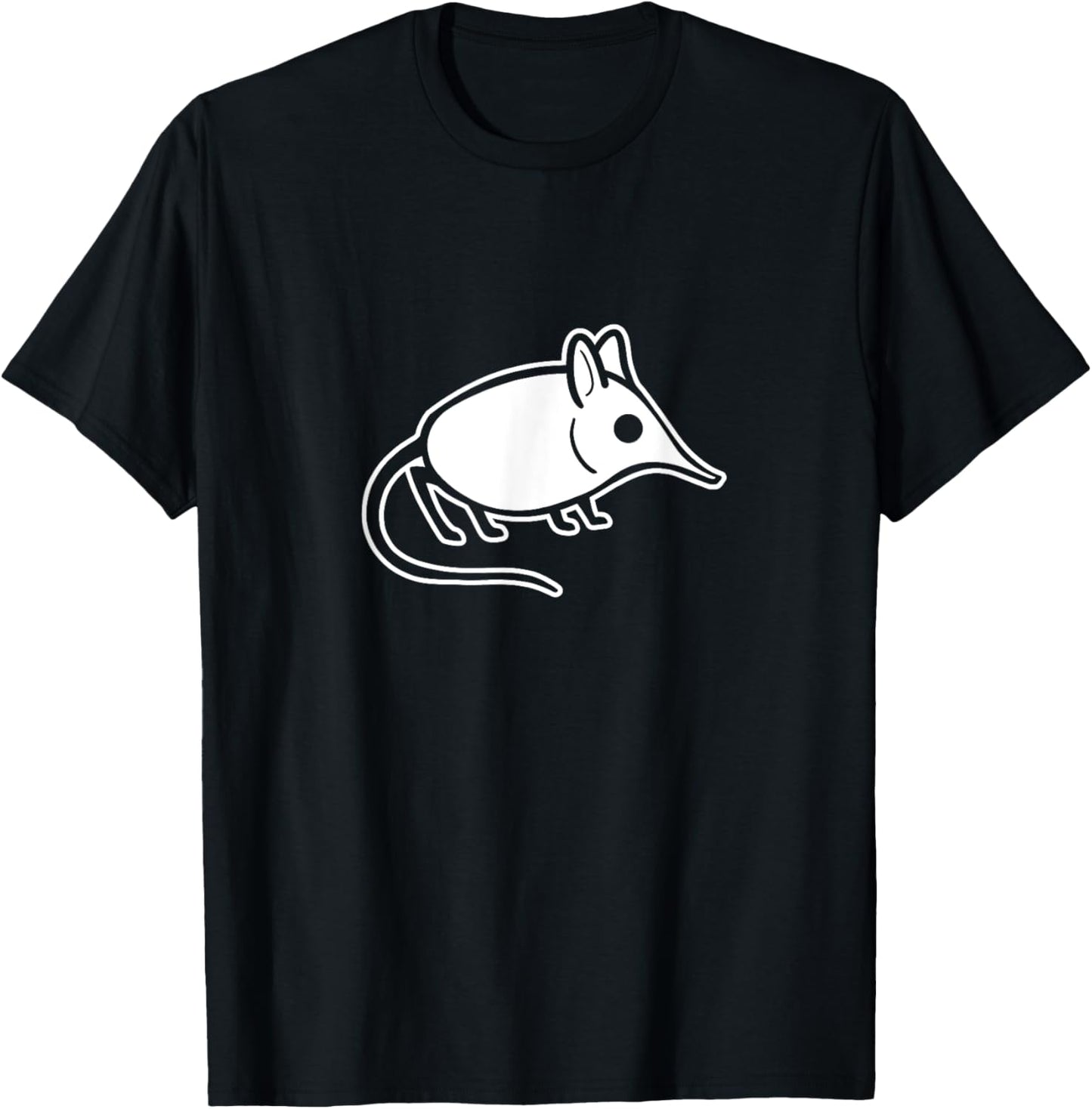 Minimal art of a cute Elephant shrew for small animals fans T-Shirt - T-Shirt | Black