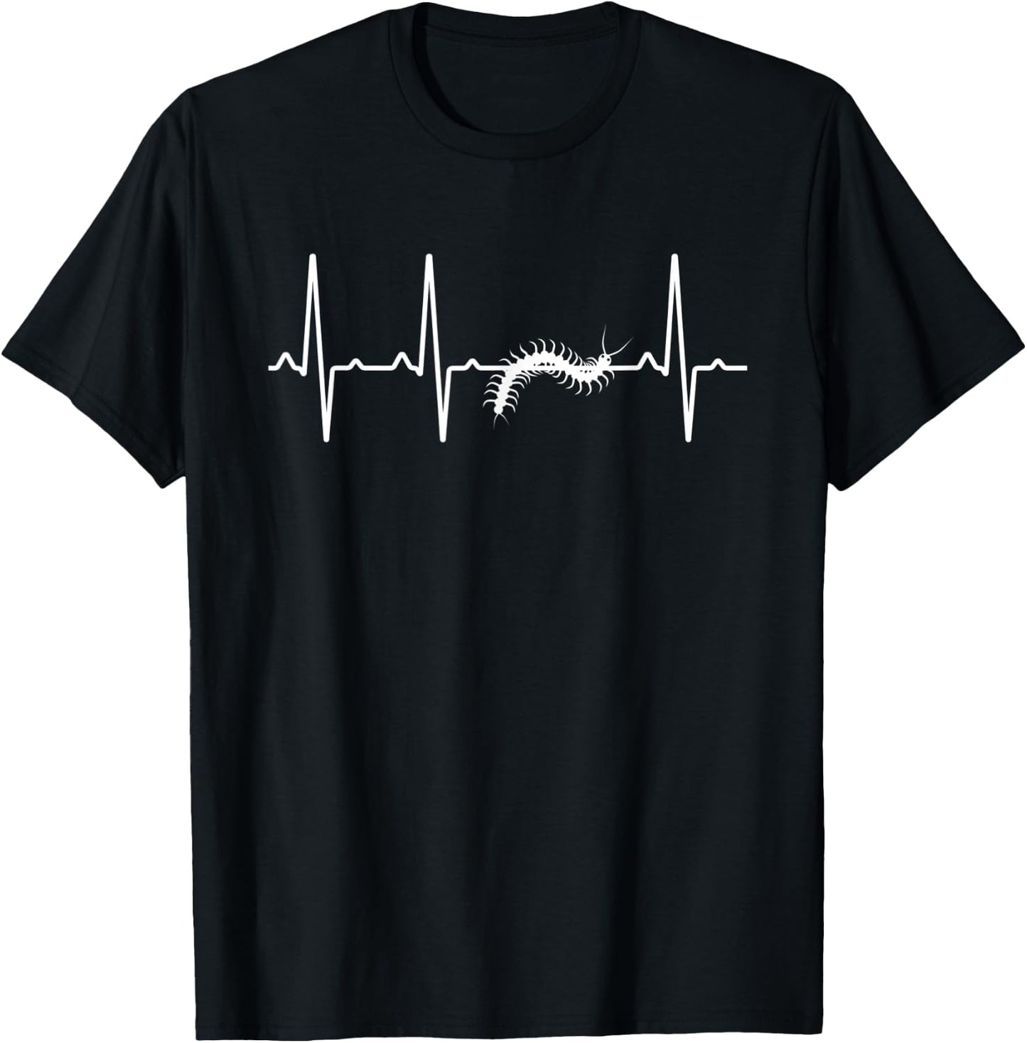 Millipede Heartbeat Gift Women Arthropod Lover T-Shirt - T-Shirt | Black