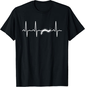 Millipede Heartbeat Gift Women Arthropod Lover T-Shirt - T-Shirt | Black
