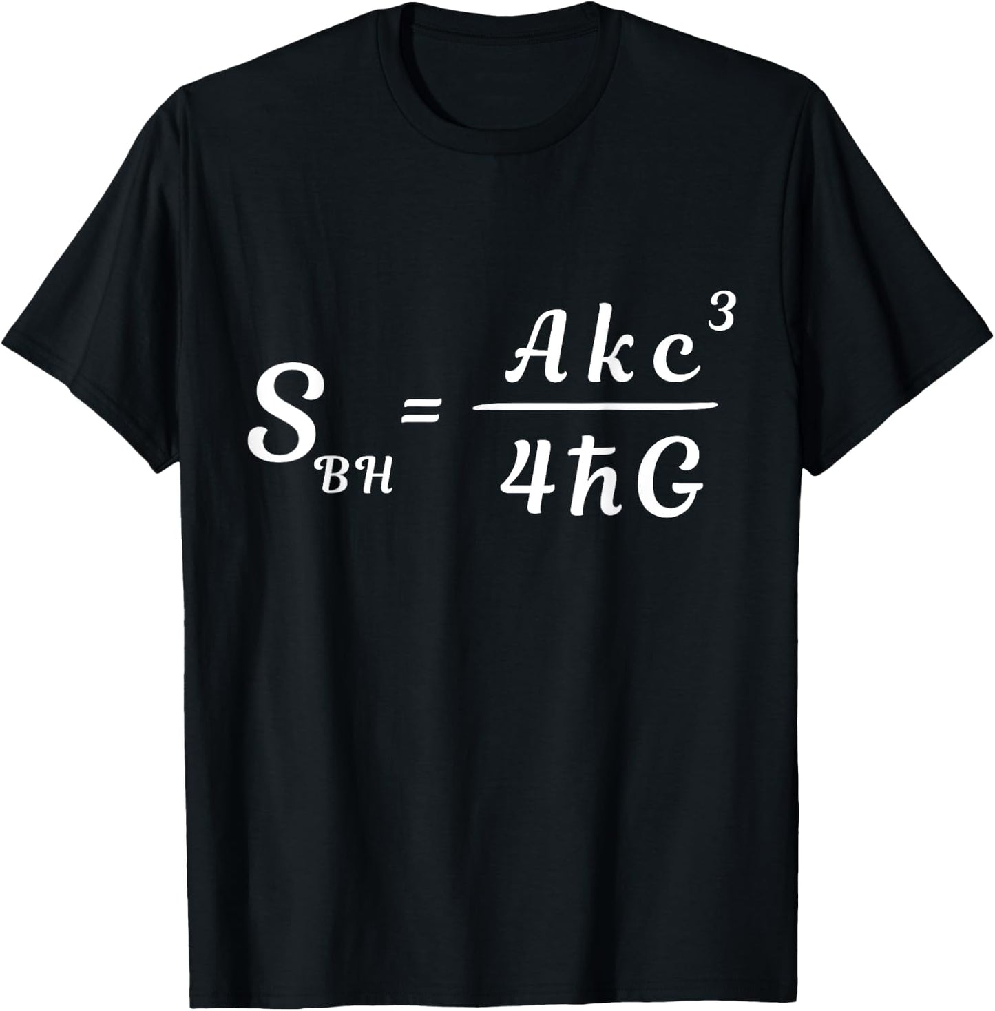 Black Hole Entropy Thermodynamics Formula Science T-Shirt - T-Shirt | Black