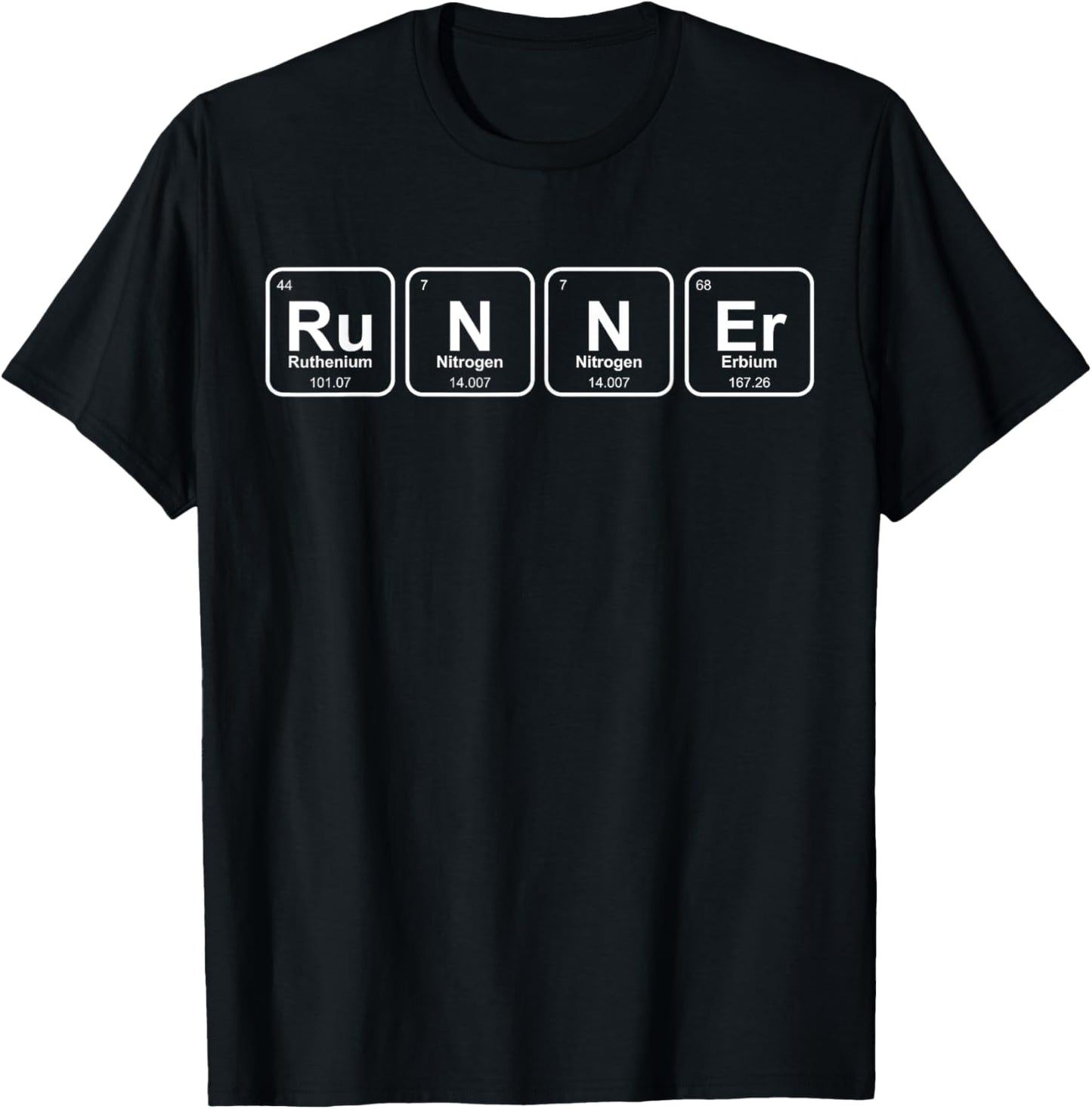 Runner Periodic Table Funny Running Marathon Lovers Outfit T-Shirt - T-Shirt | Black
