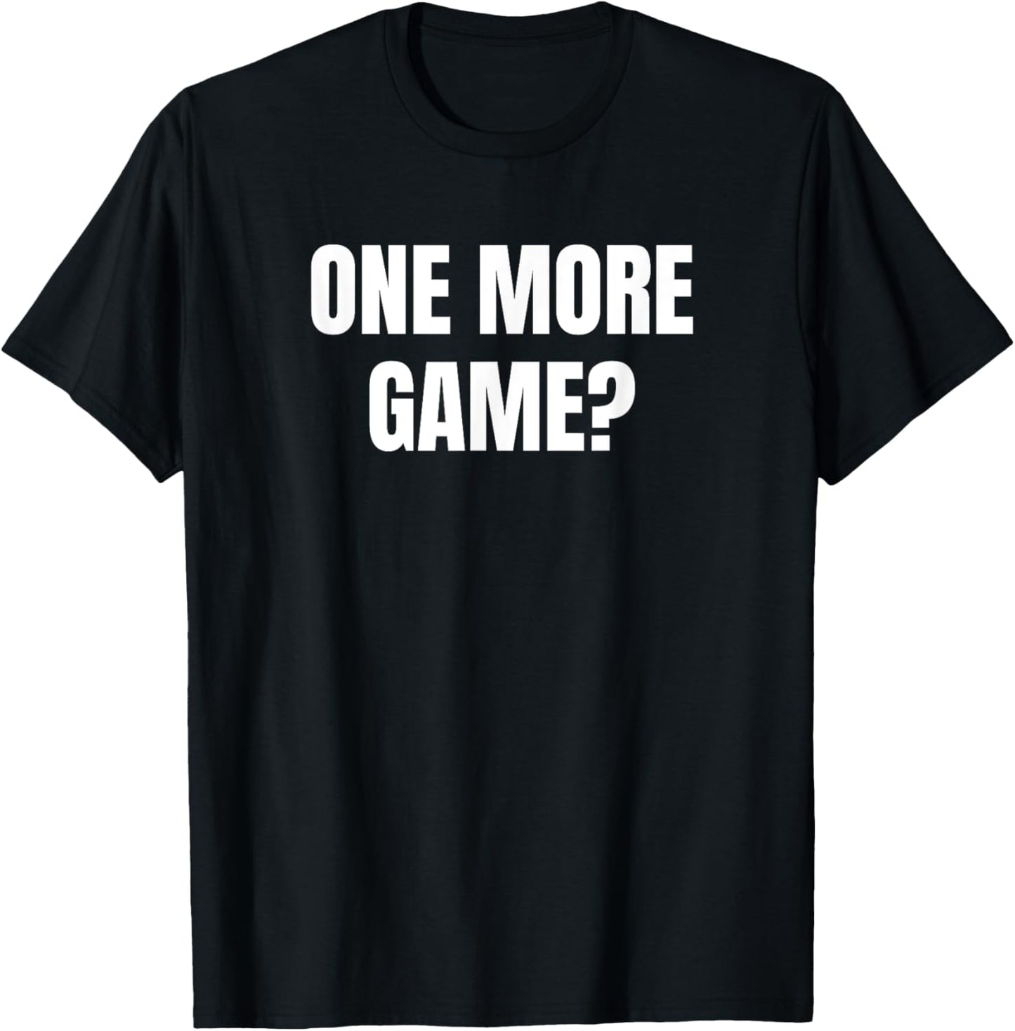 One More Game? Pickleball Player Cute Funny Fan Gag T-Shirt - T-Shirt | Black
