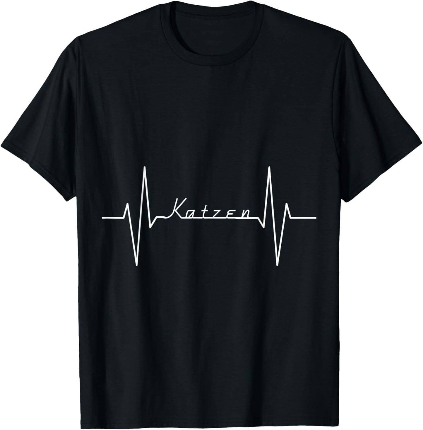 Cats Pulse Heart Frequency Cats Heartbeat Cat Friends T-Shirt - T-Shirt | Black