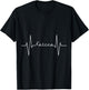 Cats Pulse Heart Frequency Cats Heartbeat Cat Friends T-Shirt - T-Shirt | Black