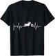Chopper Motorcycle Biker Heartbeat Motorcyclist Biker T-Shirt - T-Shirt | Black