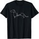 Dachshund Chiweenie Wiener Dog Love Sketch Art Dog Women Girls Kids T-Shirt - T-Shirt | Black