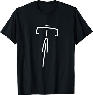 Minimalist Road Bike Triathlon Fixie Cyclist Road Bike T-Shirt - T-Shirt | Black