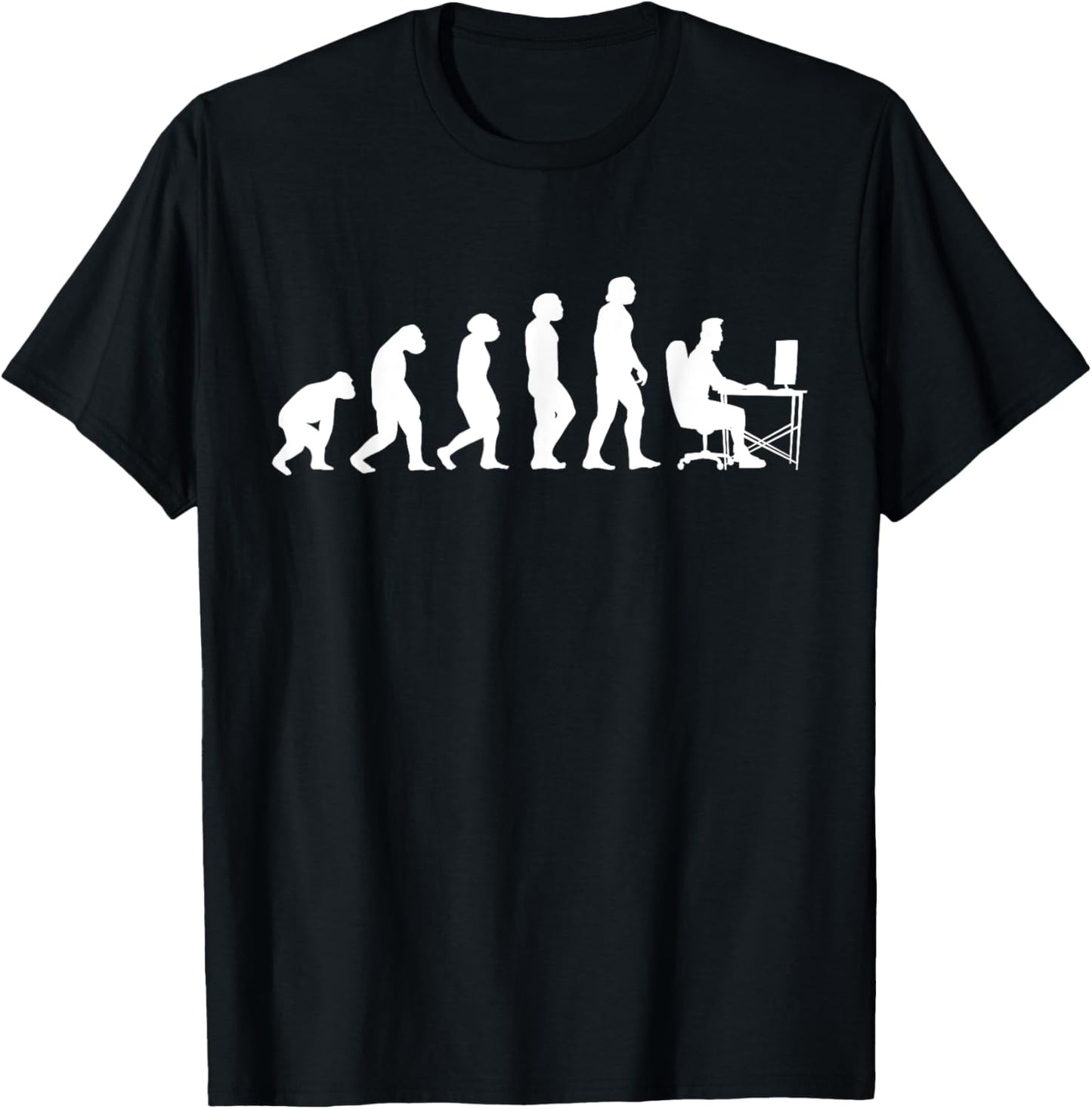 Programmer Evolution Funny Web Developer Nerd Gamer T-Shirt - T-Shirt | Black