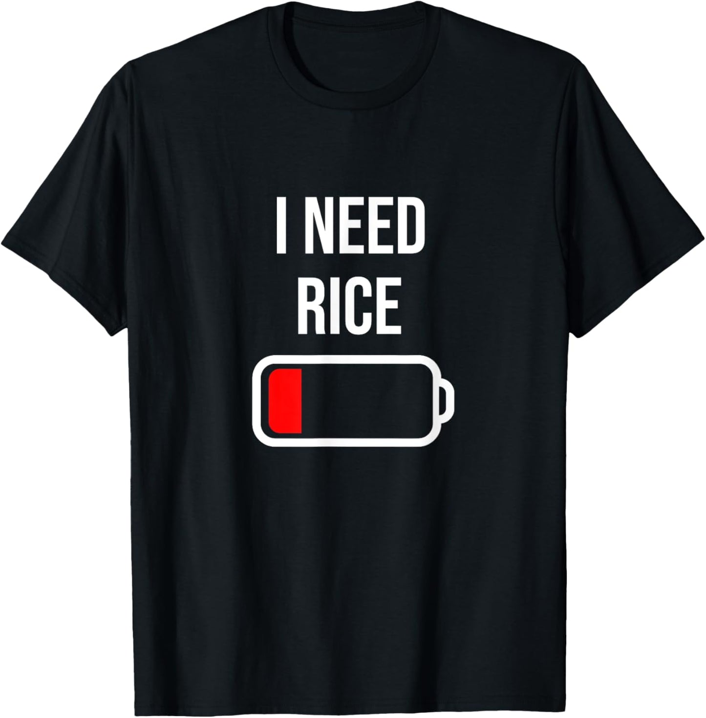 I Need Rice - Eat Cooking Funny Asian Food Rice T-Shirt - T-Shirt | Black
