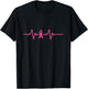 Breast Cancer Awareness Heartbeat Pink Ribbon Gifts T-Shirt - T-Shirt | Black