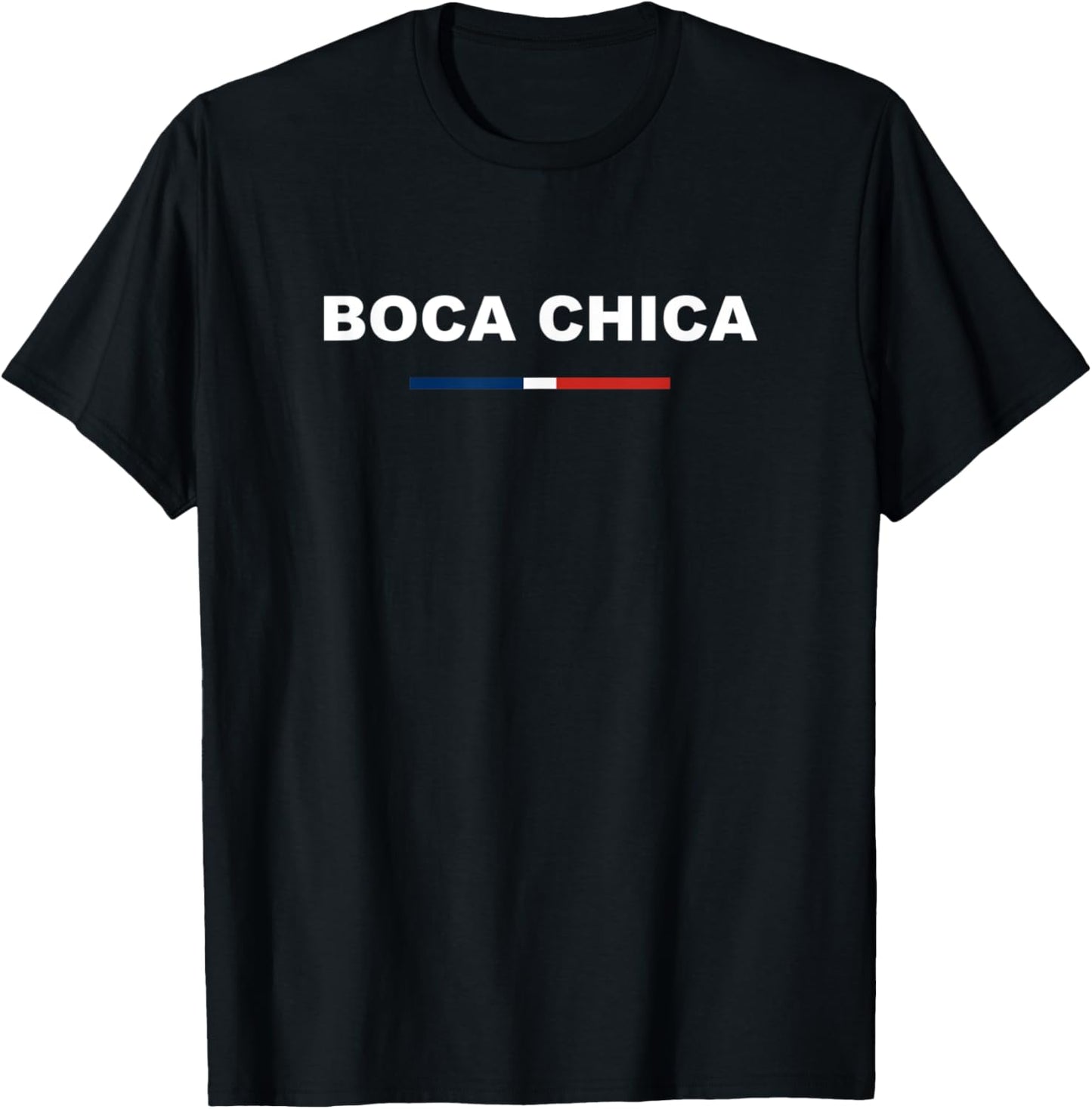Boca Chica Traditional Dominican Republic Flag City Dominica T-Shirt - T-Shirt | Black
