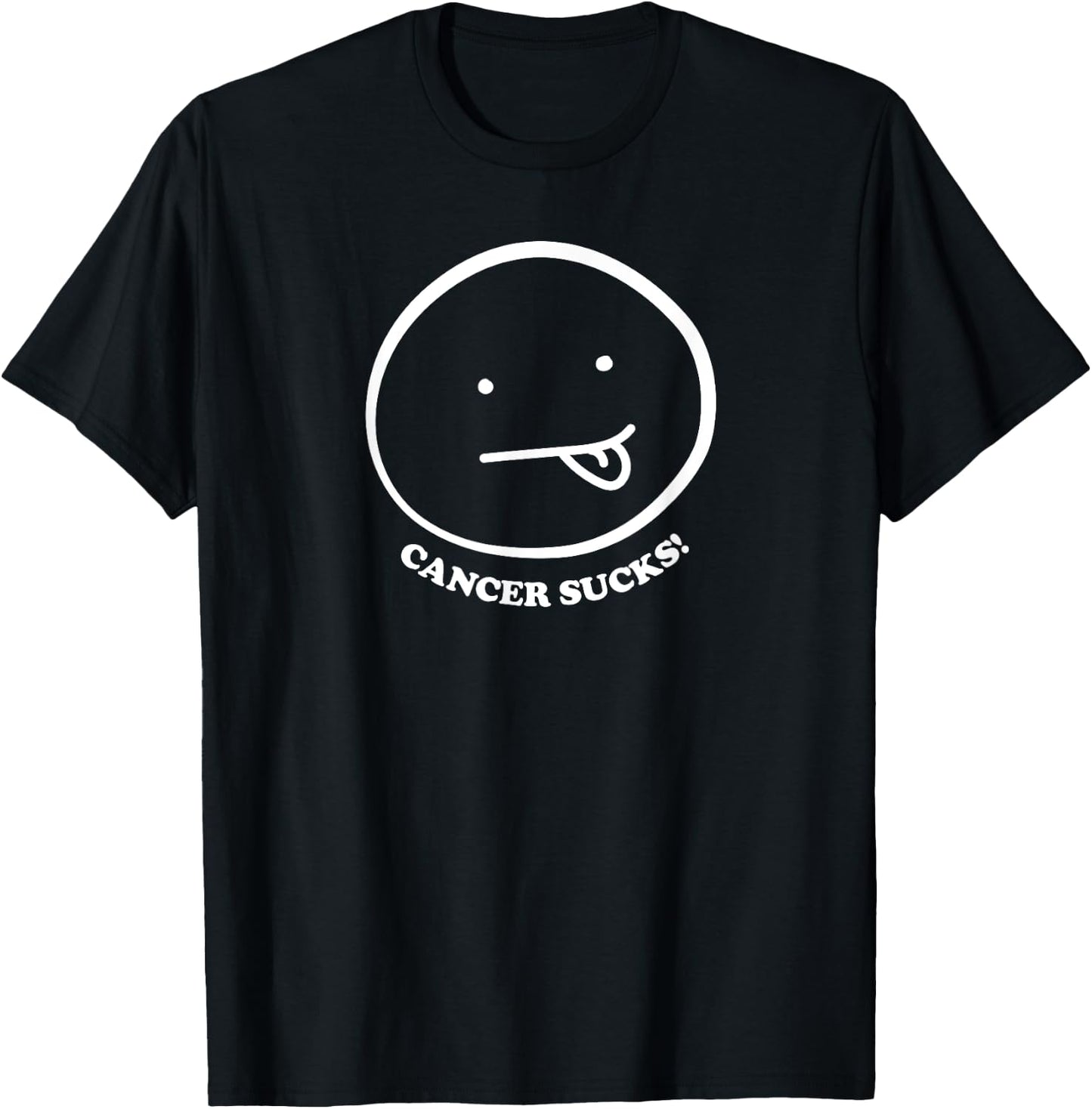 Krebs ist zum Kochzen! Tongue out for cancer T-Shirt - T-Shirt | Black