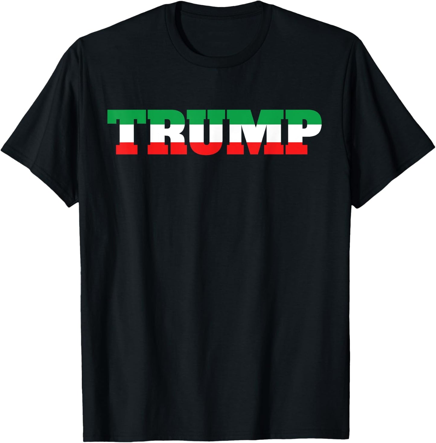Italians For Trump Italiano Supporter Italy National Flag T-Shirt - T-Shirt | Black