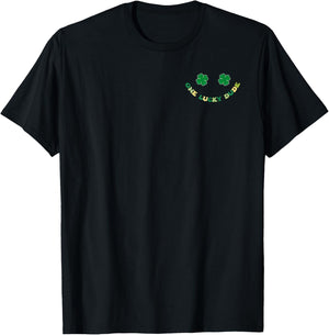 Retro One Lucky Dude St Patricks Day Shamrock Lucky Charm T-Shirt - T-Shirt | Black
