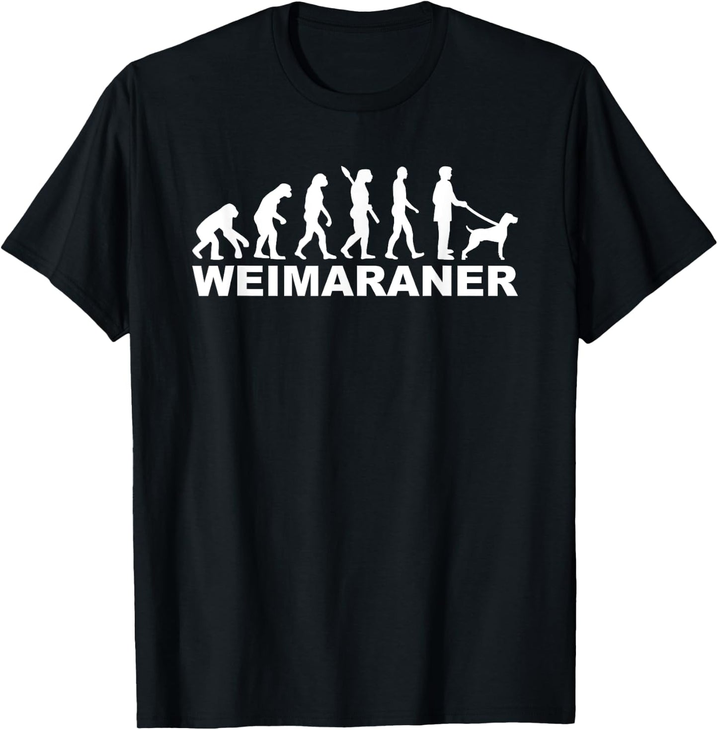 Weimaraner Evolution T-Shirt - T-Shirt | Black