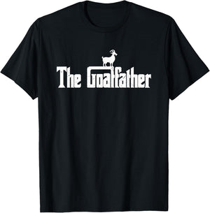 The Goatfather Funny Goat Farm Birthday Party Gift Supplies T-Shirt - T-Shirt | Black