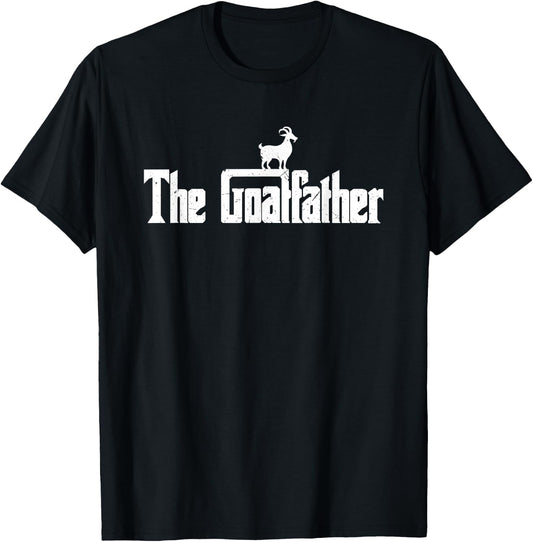 The Goatfather Funny Goat Farm Birthday Party Gift Supplies T-Shirt - T-Shirt | Black