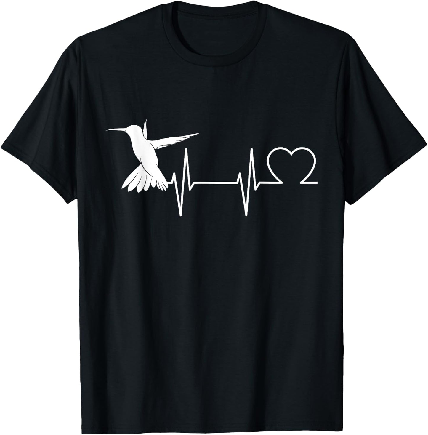 Hummingbird Heartbeat For Bird Hummingbird Lovers T-Shirt - T-Shirt | Black
